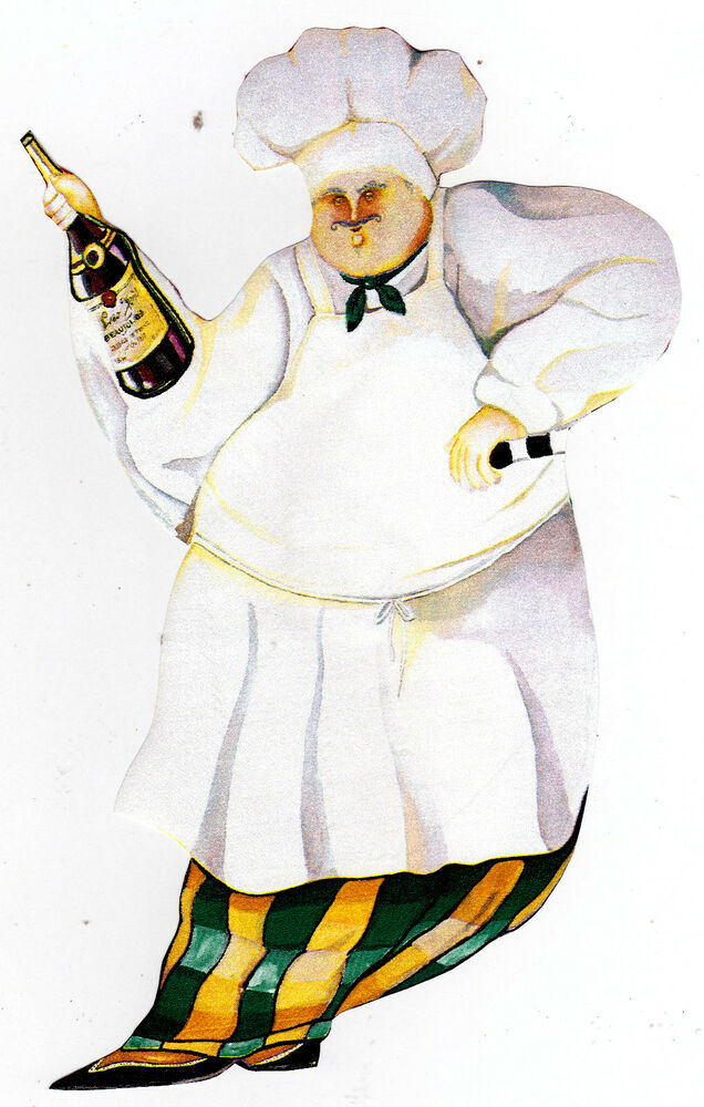 636x1000 Fat Italian Chef Kitchen Wall Safe Sticker Border Cut Out