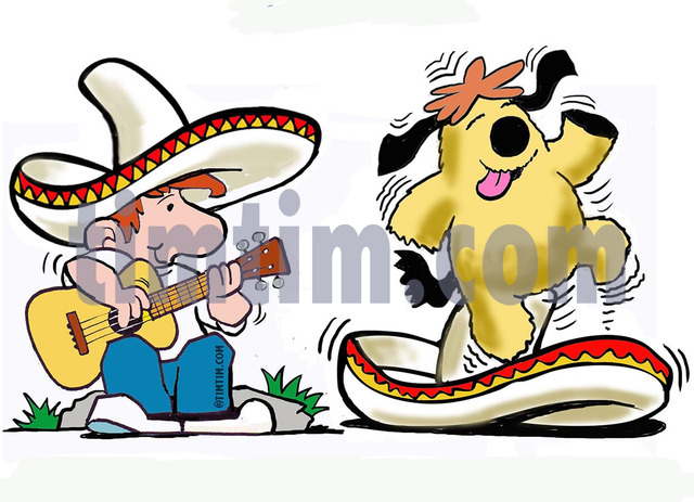 640x463 Free Drawing Of Mexican Hat Dance From The Category Dance Music