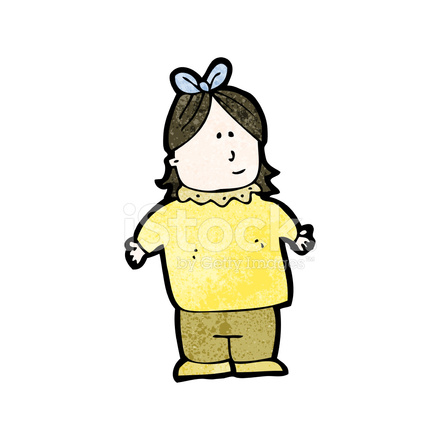 440x440 Cartoon Fat Girl Stock Vector