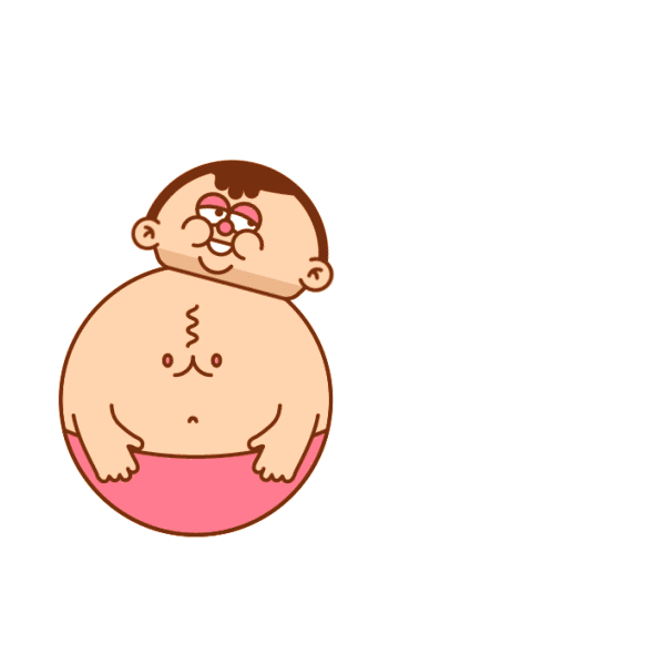 600x600 Stickerpop Fat Guy