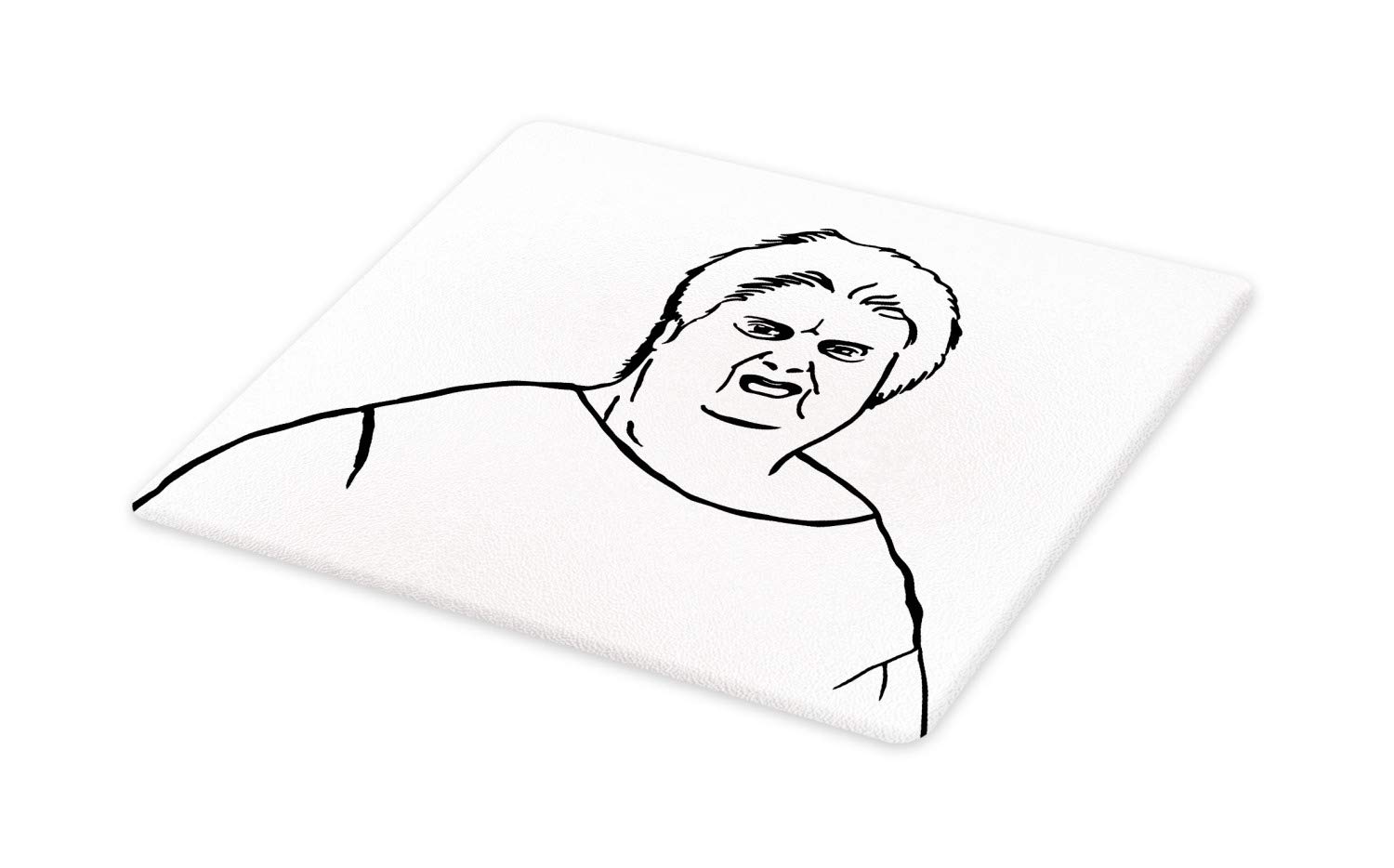 1500x934 Ambesonne Humor Cutting Board, Chubby Guy Meme Fat