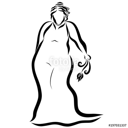 500x500 Fat Woman In Long Dress With Tulip Stock Photo And Royalty Free