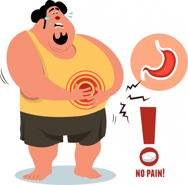 600x591 Problem Background Health Theme Fat Man Stomachache Icons Free