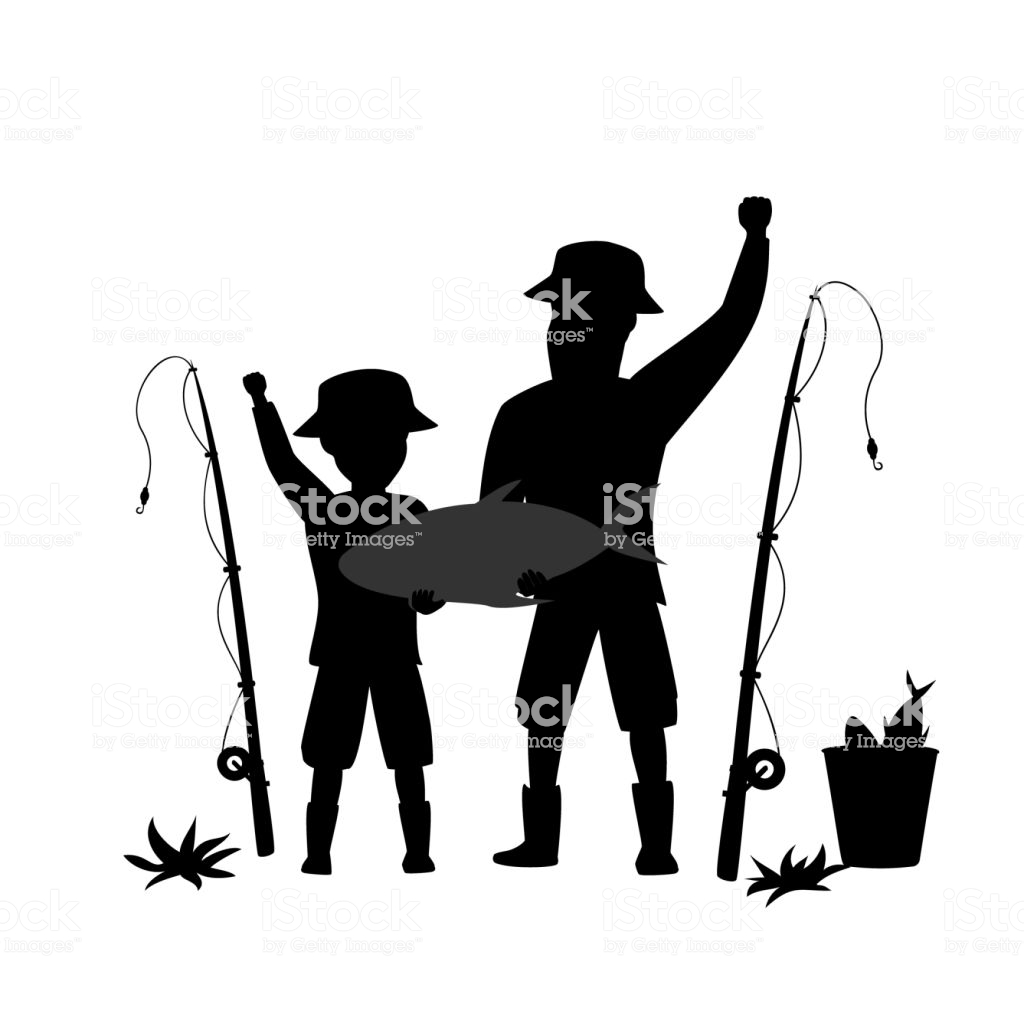1024x1024 Collection Of 'father Son Fishing Silhouette' Download More Than