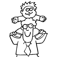 200x200 Father With Son Coloring Pages Surfnetkids