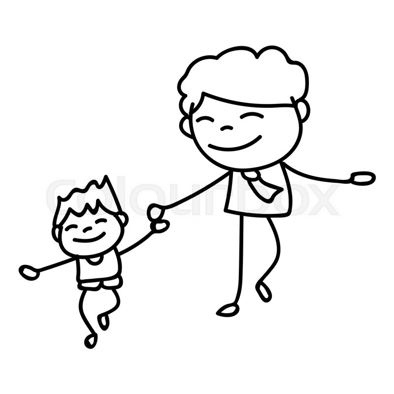 800x800 Hand Drawing Cartoon Concept Happy Stock Vector Colourbox