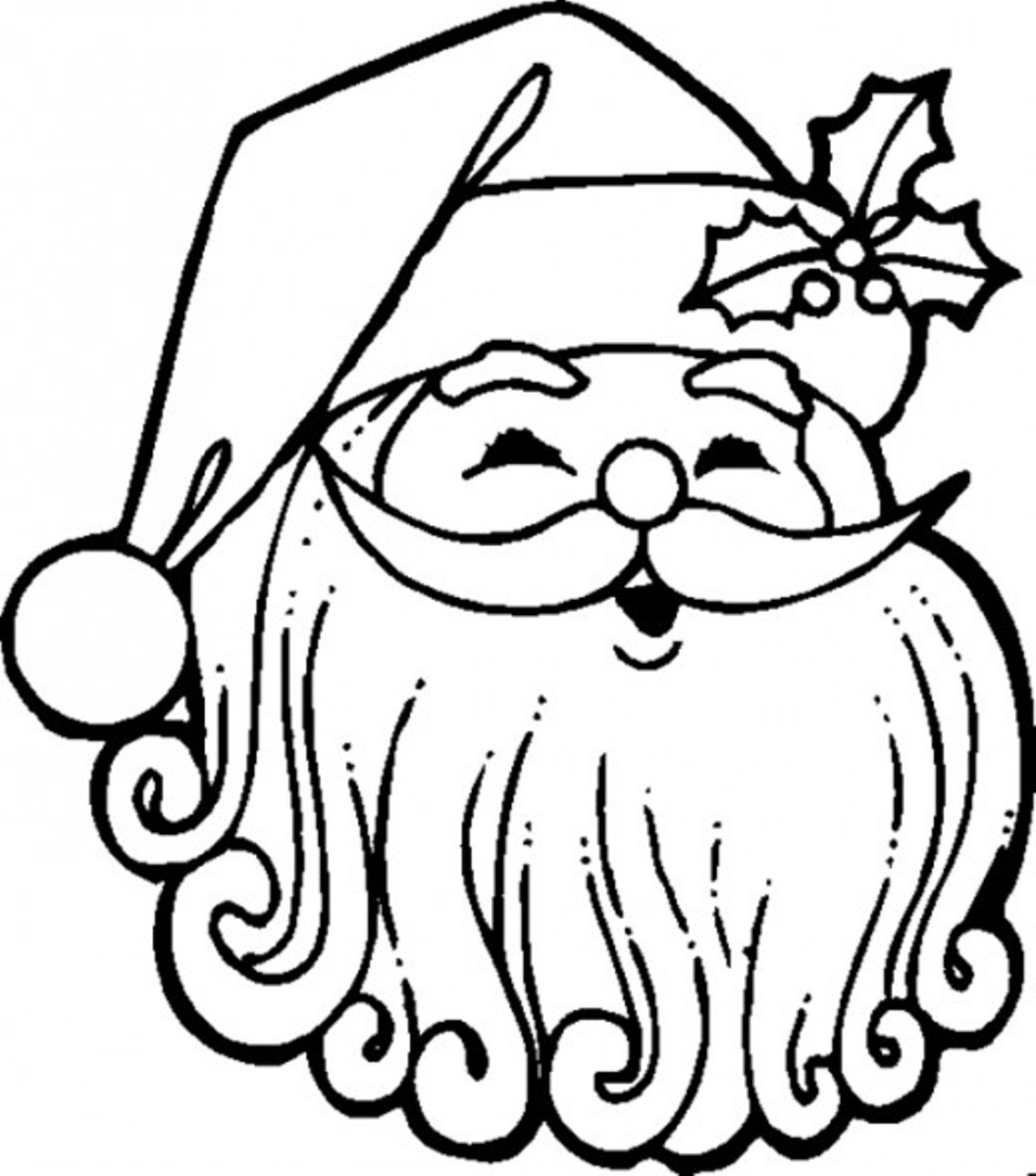 1097x1245 Easy Santa Drawing For Kids