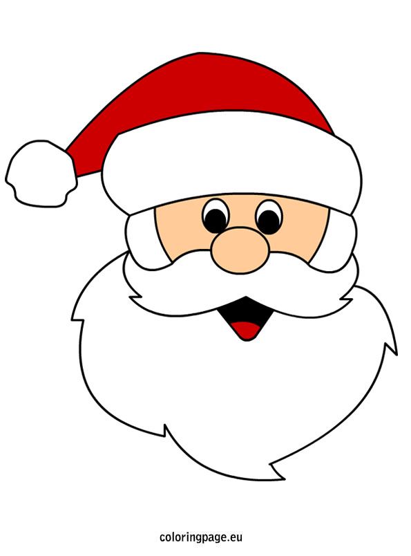 595x804 Santa Claus Face Coloring
