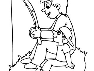 320x240 father and son coloring pages happy fathers day father and son go