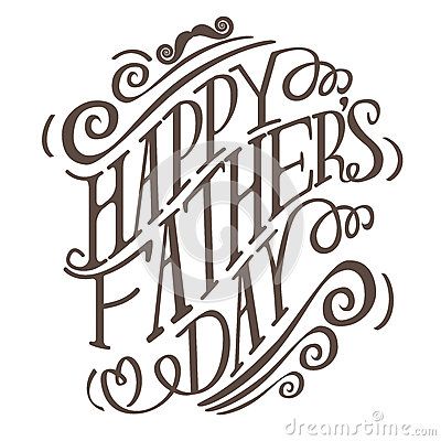 400x400 Happy Fathers Day Hand Drawn Typography Vector Clipart
