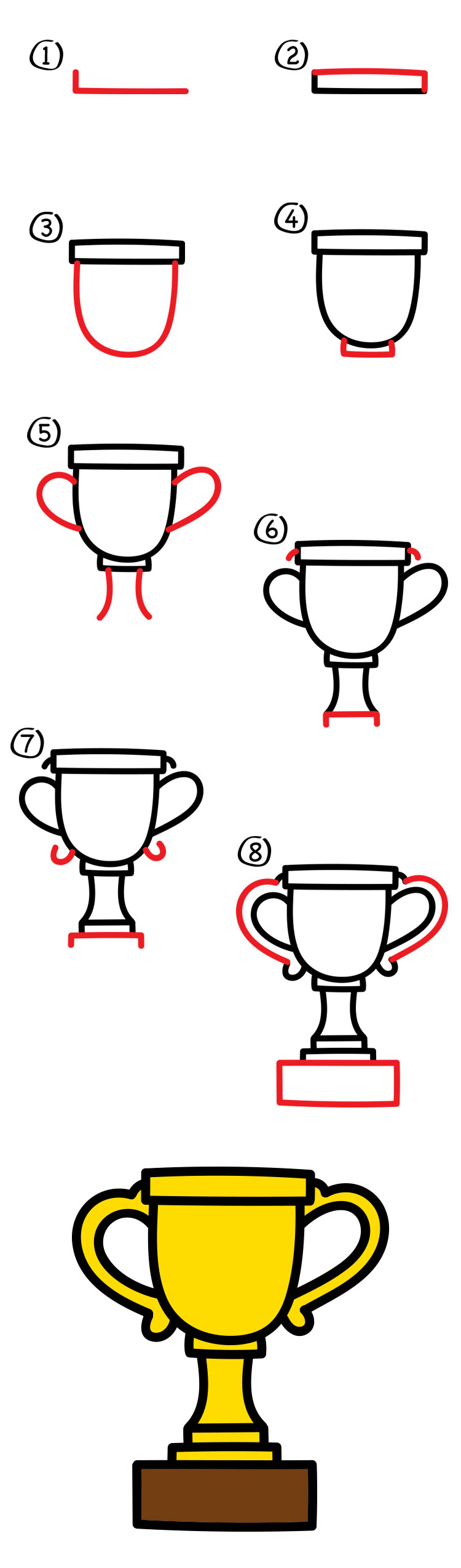 750x2547 How To Draw A Trophy For Father's Day