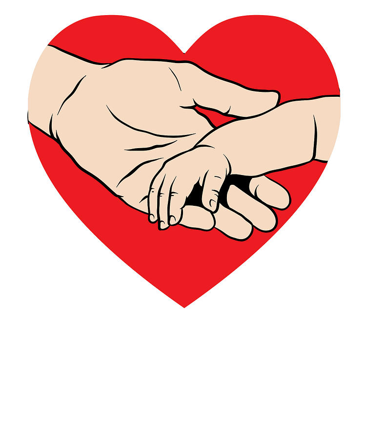 750x900 New Dad Fathers Day Gift Dad And Baby Holding Hands Drawing