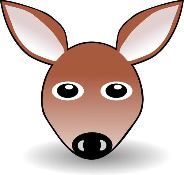 600x571 funny fawn face brown cartoon free vector in open office drawing
