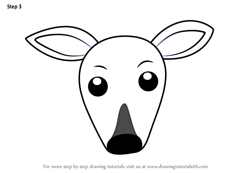 844x598 Learn How To Draw A Fawn Face For Kids