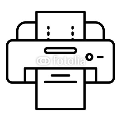 400x400 fax printer icon outline fax printer vector icon for web design