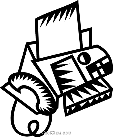 396x480 Fax Machine Royalty Free Vector Clip Art Illustration