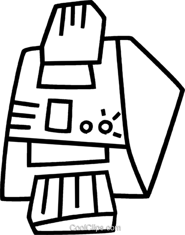 378x480 Fax Machine Royalty Free Vector Clip Art Illustration