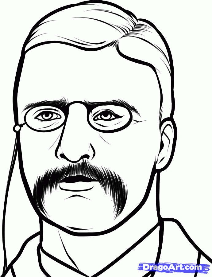 691x902 Step How To Draw Theodore Roosevelt