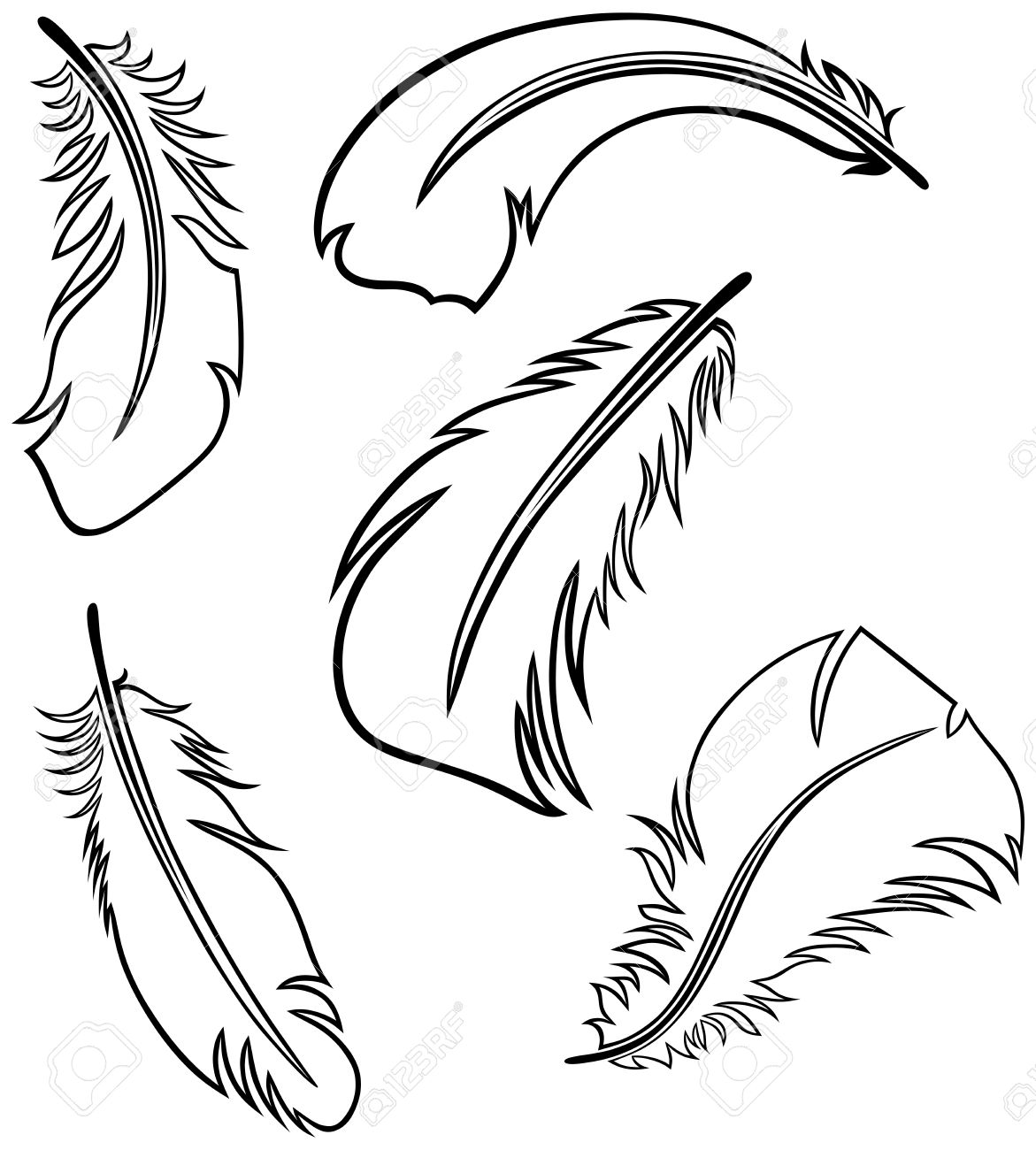 1171x1300 Feather Drawing Outline For Free Download