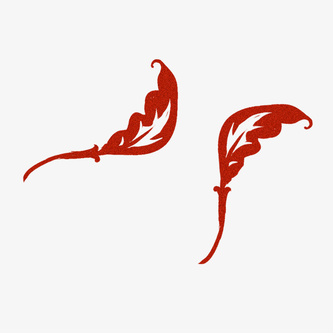 650x651 Cartoon Hand Drawn Red Feather Duster Illustration Image