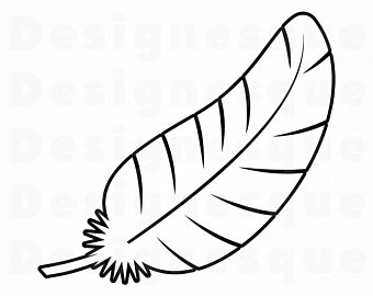 340x270 Feather Outline Etsy