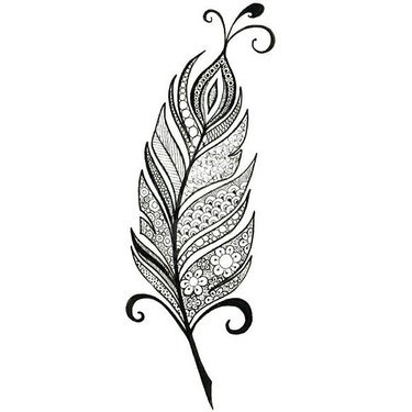 375x375 Feather Tattoos Designs Outline Ideas And Designs