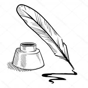 300x300 Stock Illustration Writing Feather Pen Vector Icon Hoodamathrun