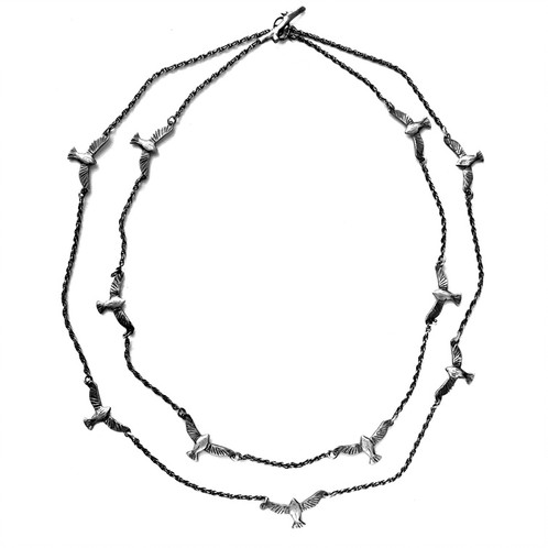 498x498 Gold Birds Of A Feather Two In One Necklace