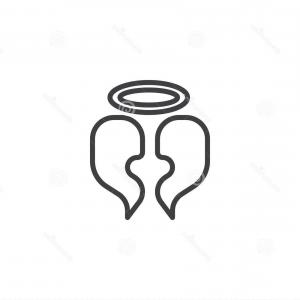 300x300 Stock Illustration Angel Wings Drawing Vector Illustration Winged