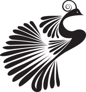 277x297 Bird With Large Feathers Clip Art