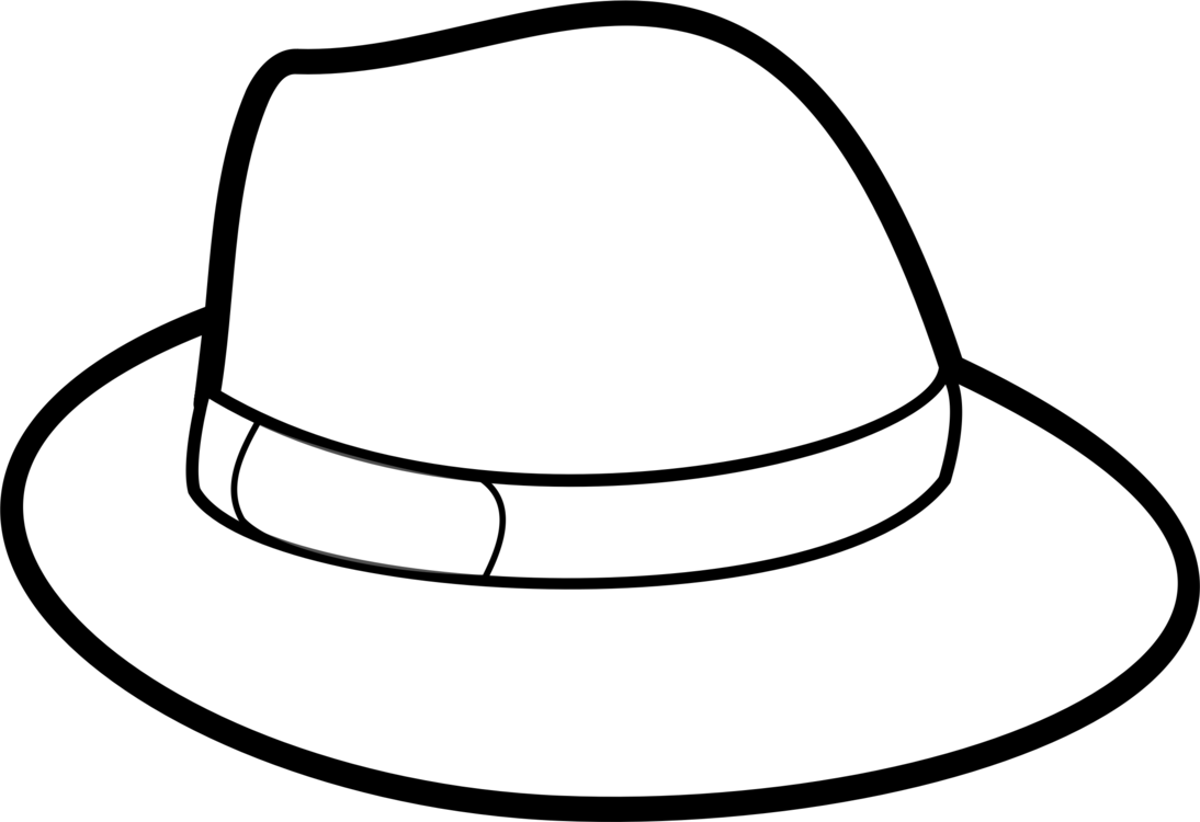 1094x750 Fedora Drawing Black And White, Picture