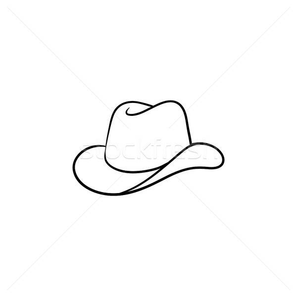600x600 cowboy hat hand drawn sketch icon vector illustration andrei