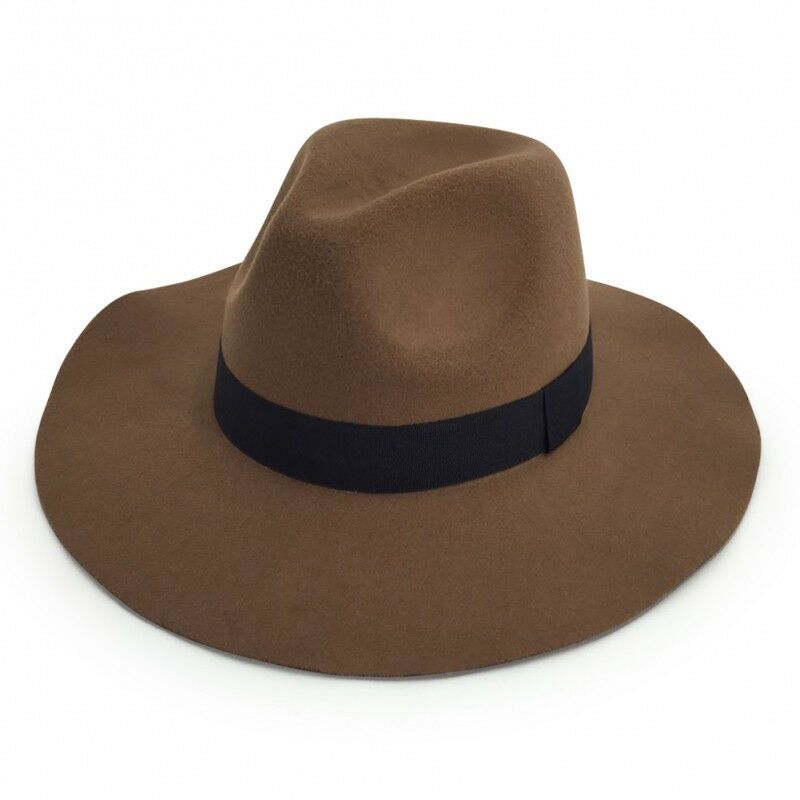 800x800 Men's Women's Wide Brim Fedora Felt Dean Hat With A Band Fy