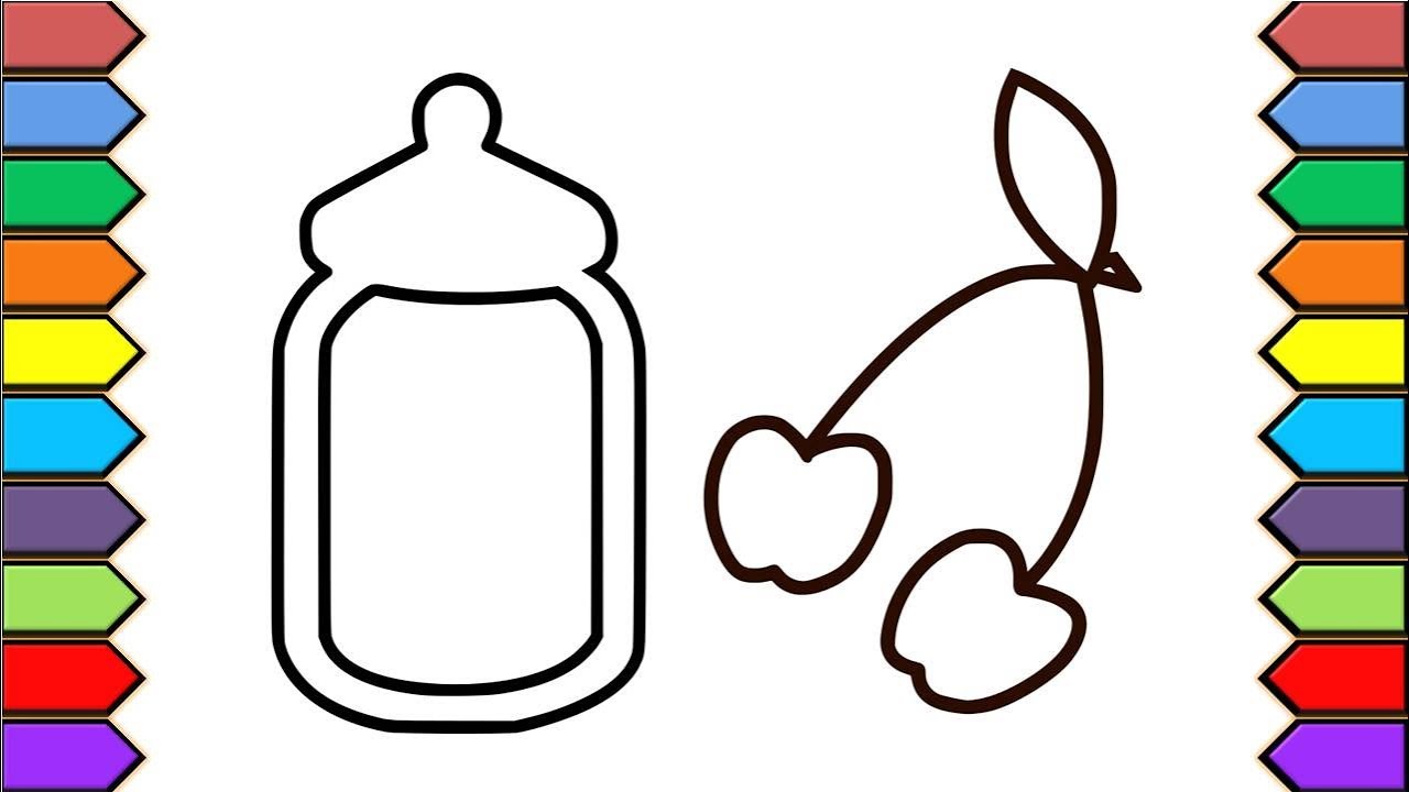 1280x720 How To Draw Feeding Bottlefruits Easily For Kids Kids Coloring