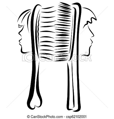 450x470 Feelings And Beauty, Comb Turned Away From Each Other