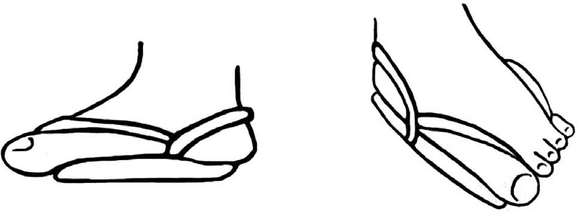 834x310 Drawing Of Casas Sandals As They Might Look