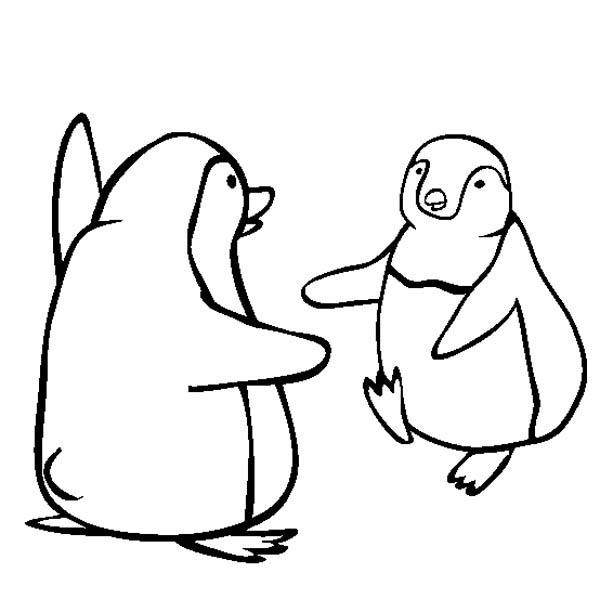 600x612 Kids Drawing Happy Feet Coloring Pages