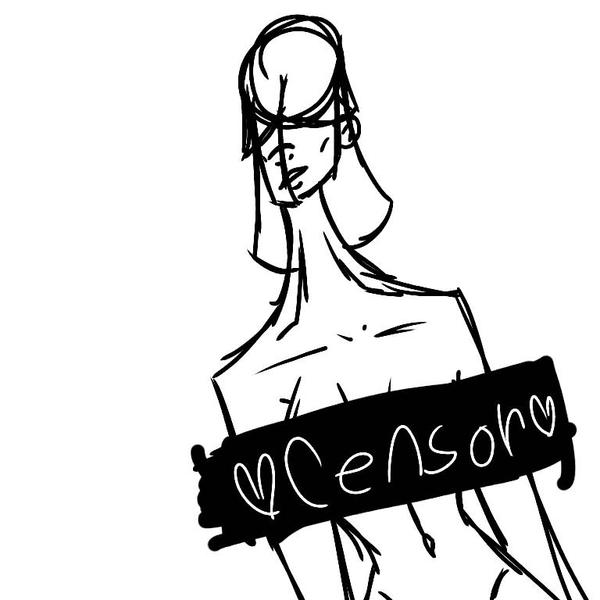 600x600 Half Body Female Anatomy Sketch Censored