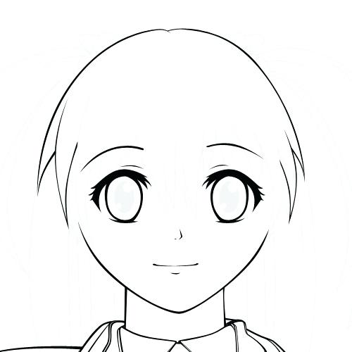 500x500 Face Template A An Anime Drawing