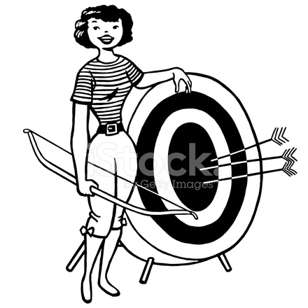 440x440 Female Archer Stock Vector
