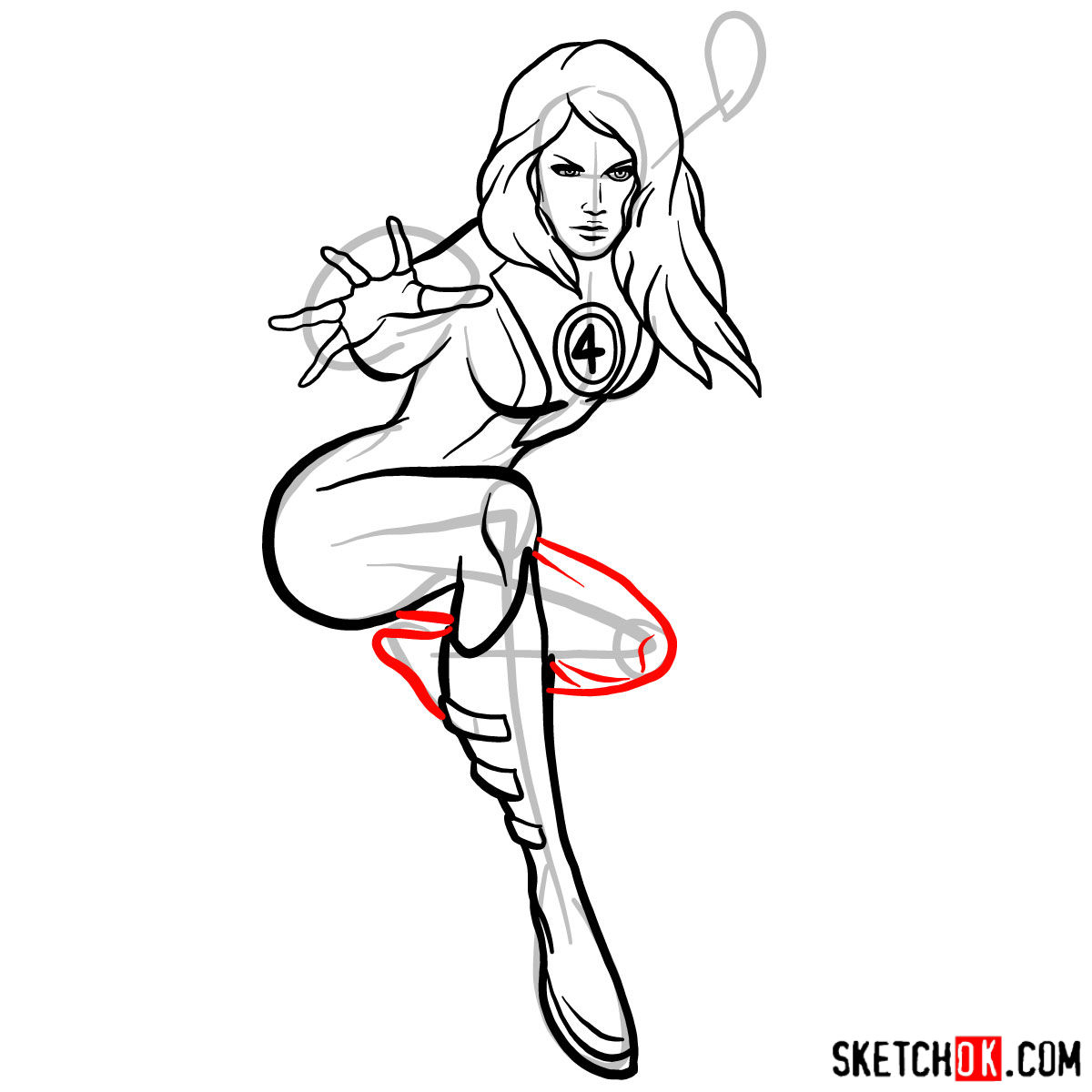 1200x1200 How To Draw Invisible Woman From Fantastic Four