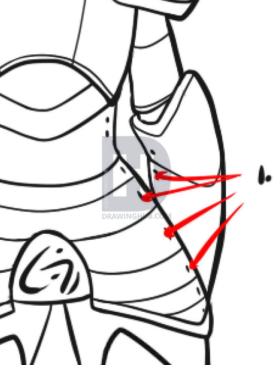 547x720 How To Draw Armor, Step
