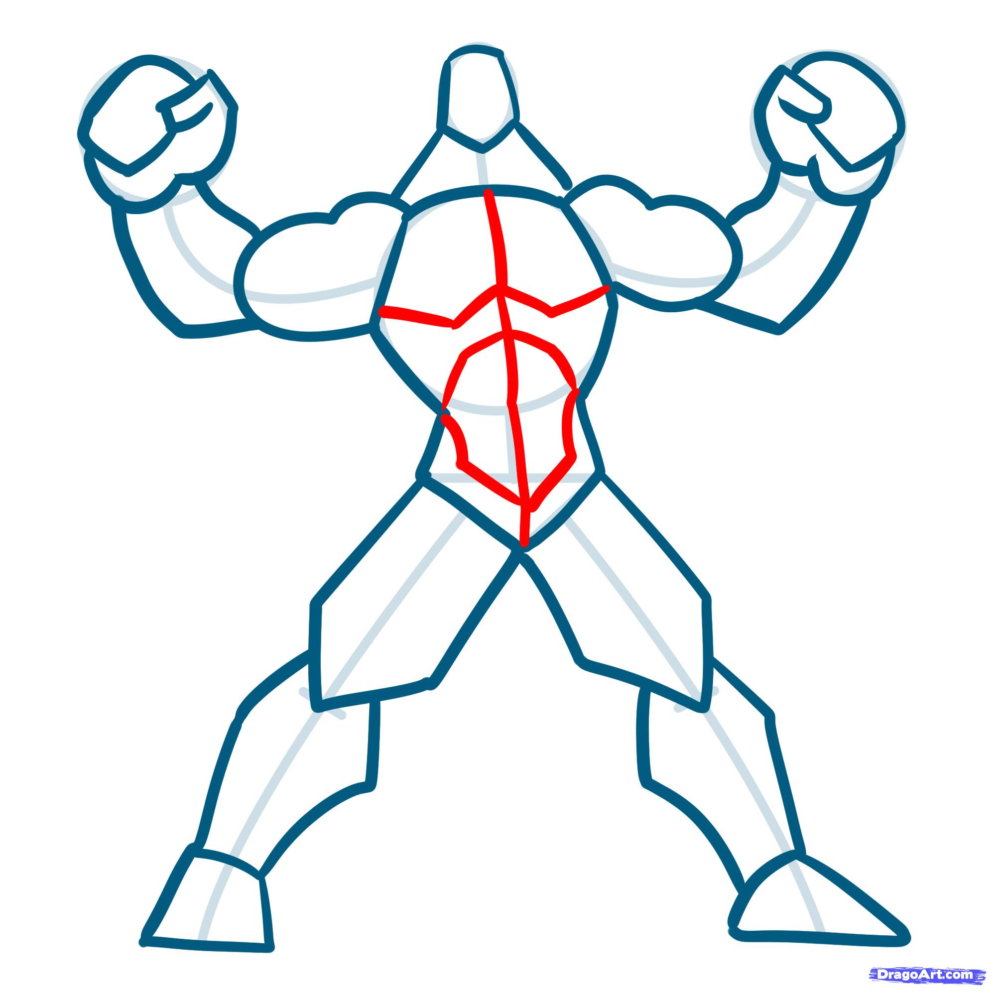 2000x2000 How To Draw Muscles, Step