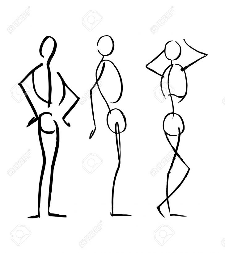 728x819 Drawing Body Positions Pdf Pose Tutorial For Human Female