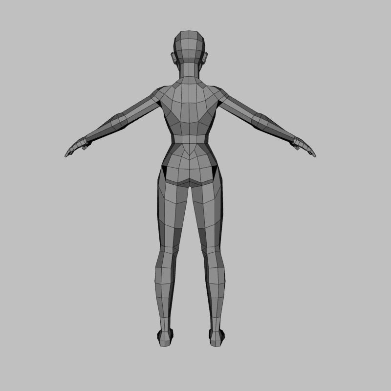 800x800 Model Low Poly Female Base Mesh Cgtrader