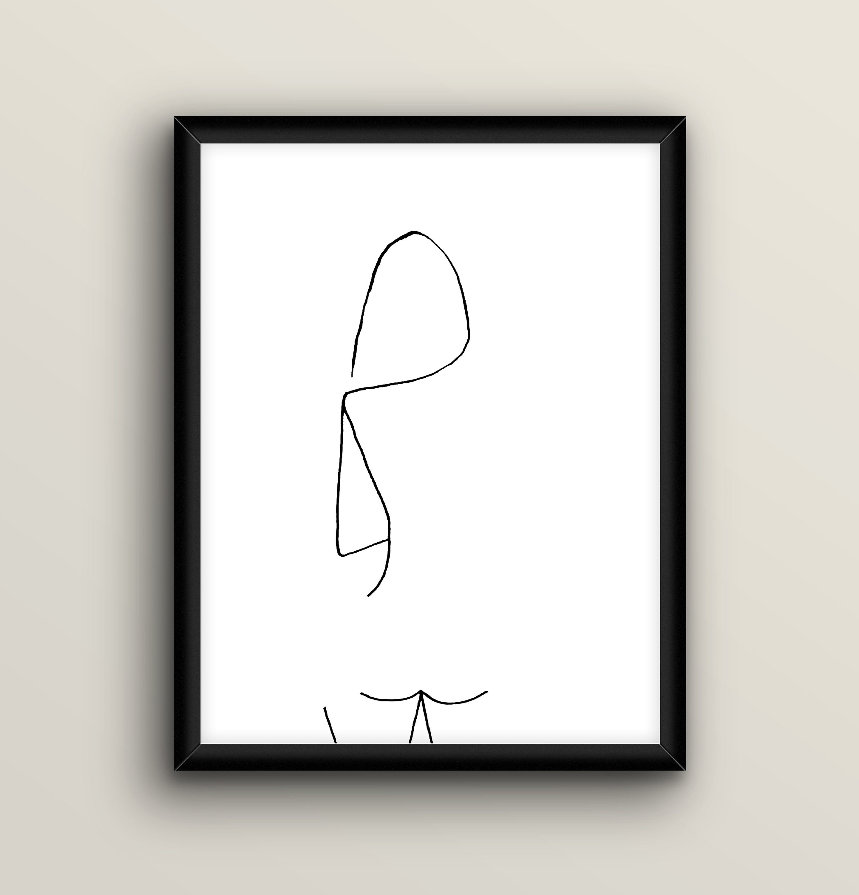 2880x3000 Female Line Art Woman Poster Vanity Print Woman Body Sketch Etsy