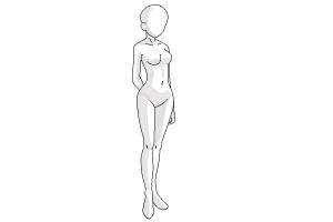 300x200 Anime Girl Body Outline Clip Art