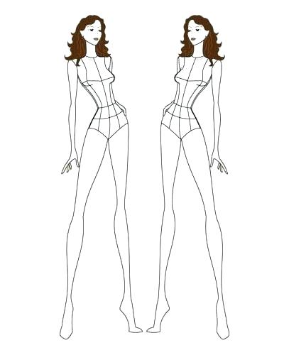 400x500 Fashion Illustration Template