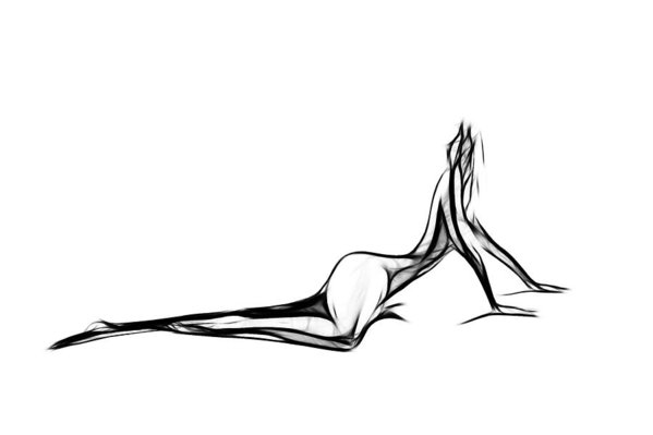 599x399 Female Shapes Art Print