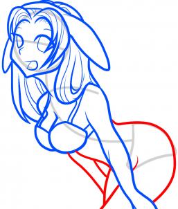 257x302 How To Draw Female Anime, Female Anime, Step